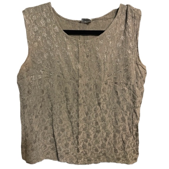 CP Shades Tops - Vintage CP Shades Sausalito Embossed Floral Knit Wide Strap Tank Top Blouse Smal